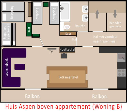 Huis Aspen Leogang Oostenrijk Boven Appartement 