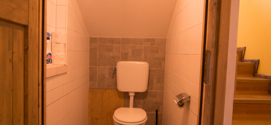 toilet beneden in het souterrain: 